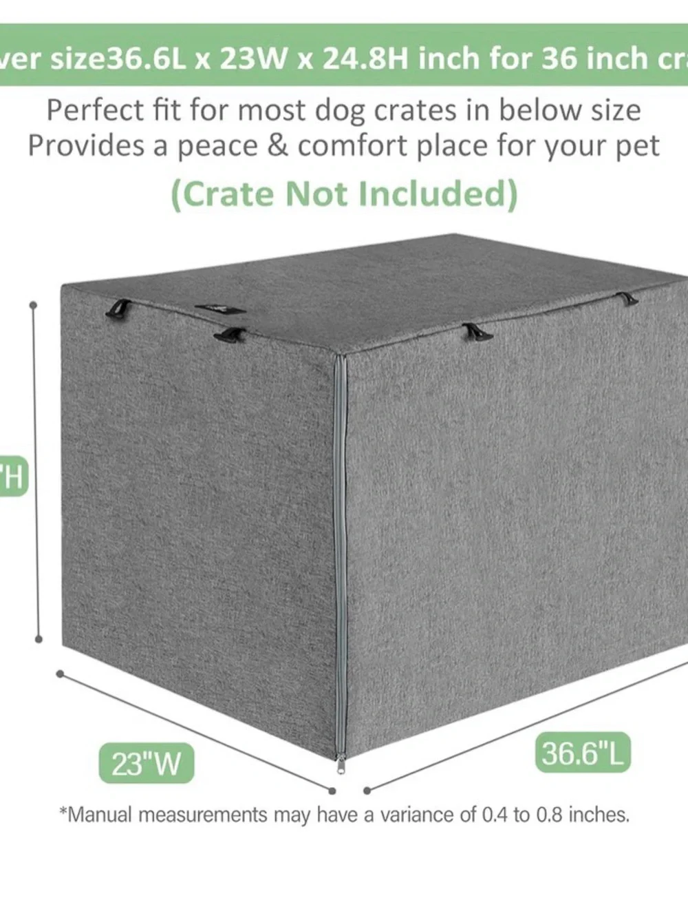 Gray Dog Crate Cover for Privacy and Comfort
